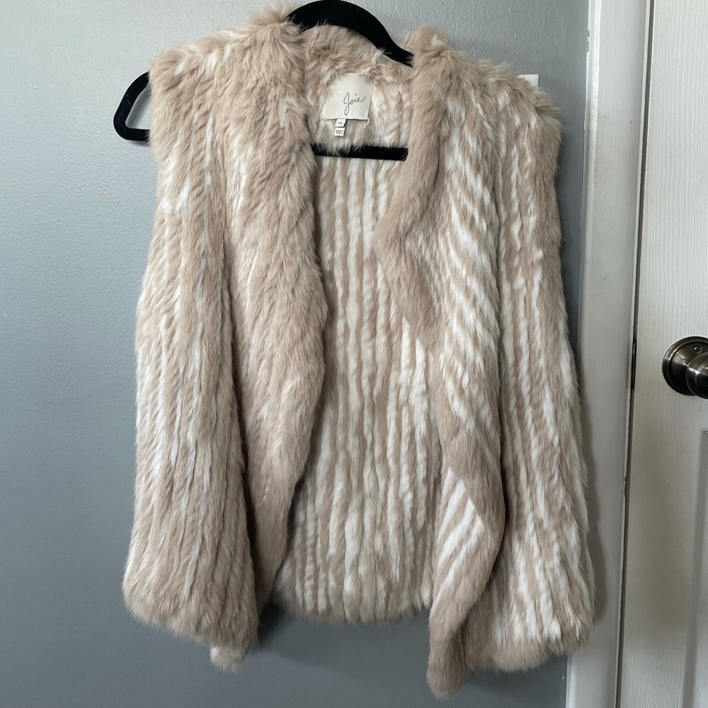 Joie Mahoney Genuine Rabbit Fur Vest